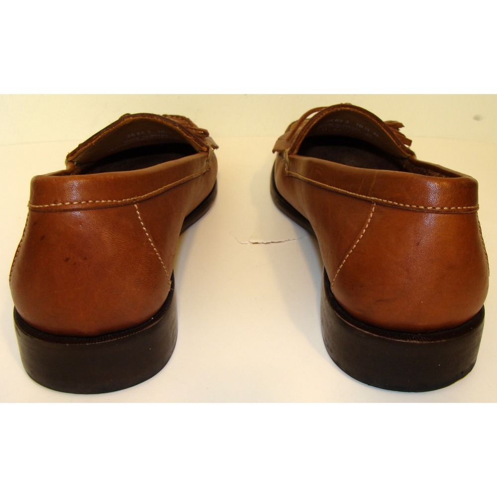 BOSTONIAN MENS TAN LEATHER TASSLE LOAFERS SIZE 10.5M  C124 - Picture 8 of 9